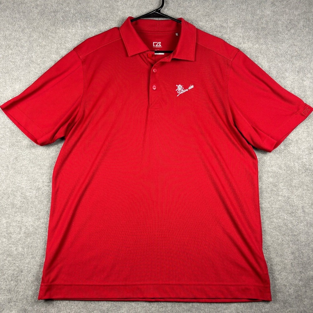 Cutter & Buck Southern Hills DryTec Polo‎ Shirt Large Red